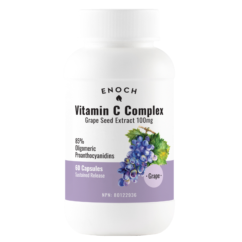 Enoch Vitamin C Complex with Grape Seed Extract 100mg 60 Sustained Release Capsules