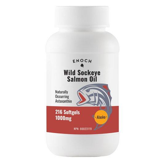 Enoch Wild Sockeye Salmon Oil 1000 mg 216 Softgels