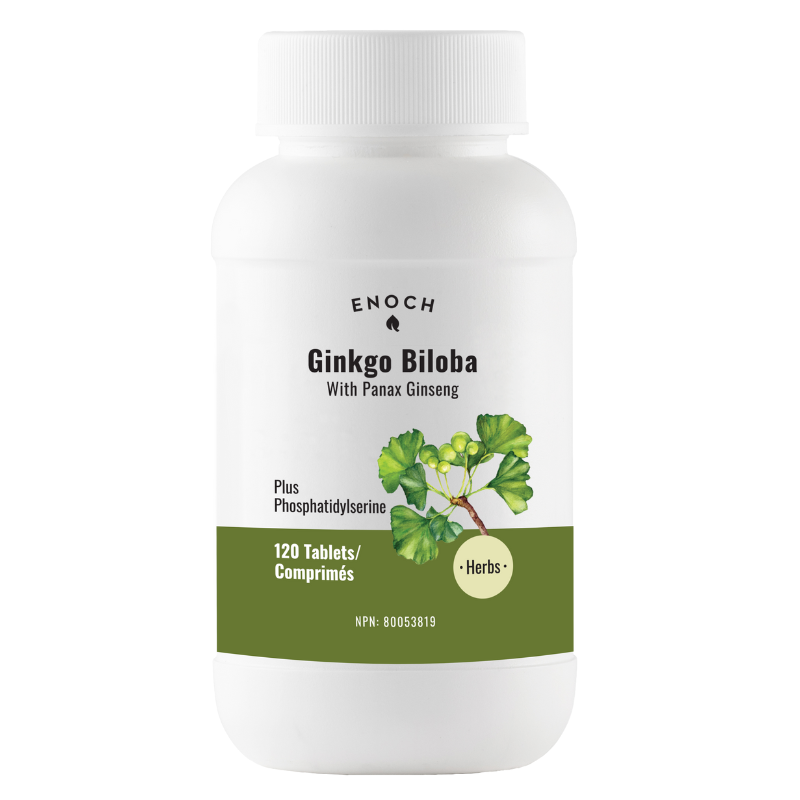 Enoch Ginkgo Biloba with Panax Ginseng plus Phosphatidylserine 120 Tablets