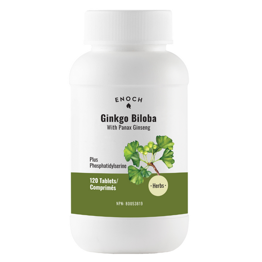 Enoch Ginkgo Biloba with Panax Ginseng plus Phosphatidylserine 120 Tablets